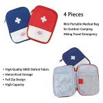 4 Pack Mini Travel First Aid Pouches