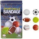 Fun Sports Ball Adhesive Bandages – 50 Count