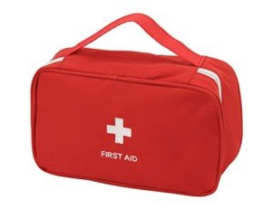 Compact Red First Aid Kit Bag for Travel