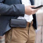 DeBin Holster for iPhone 16 16 Pro 15 15 Pro 14 14 Pro 13 Pro 13 12 11 XR, Galaxy S24 S23 S22 S21 S20 S10 Google 7 Cell Phone Belt Holder Case with Clip Pouch (Fits with Otterbox Case) Black