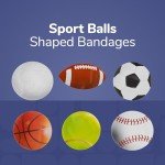 Fun Sports Ball Adhesive Bandages – 50 Count