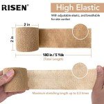 Self-Adhesive Cohesive Bandage Wrap - 6 Rolls