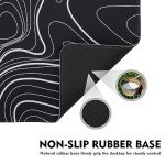 Giecy Gaming Mouse Pad, Large Mouse Pad for Desk, Desk Mat Extended Mousepad, with Non-Slip Rubber Base Desk Pad for Home Office Gaming (31.5 x 11.8, Modern Art)