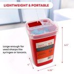 First Aid Sharps Container with Locking Lid