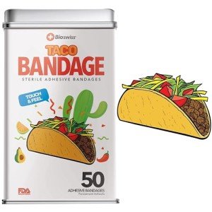 Taco Shaped Adhesive Bandages - 50 Count