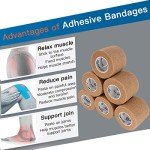 Cohesive Bandage Wraps, 6 Count, 2” x 5 Yards
