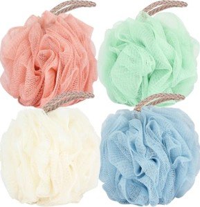 Colorful Loofah Sponges - 4 Pack Exfoliators