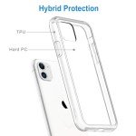 JETech Case for iPhone 11 6.1-Inch, Non-Yellowing Shockproof Phone Bumper Cover, Anti-Scratch Clear Back (Clear)