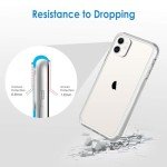 JETech Case for iPhone 11 6.1-Inch, Non-Yellowing Shockproof Phone Bumper Cover, Anti-Scratch Clear Back (Clear)