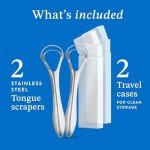 Stainless Steel Tongue Scraper Set - 2 Pack