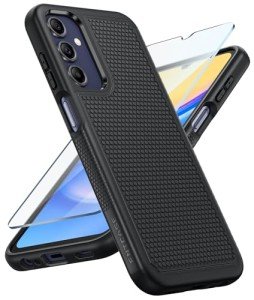 FNTCASE for Samsung Galaxy A15-5G Case: Dual Layer Protective Heavy Duty Cell Phone Cover Shockproof Rugged with Non Slip Textured Back - Military Protection Bumper Tough - 2024, 6.5inch