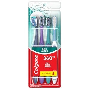 Colgate 360 Whole Mouth Toothbrush - 4 Pack