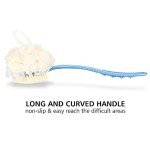 Long Handle Shower Brush and Loofah Combo