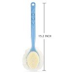 Long Handle Shower Brush and Loofah Combo