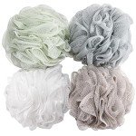 BTYMS Set of 4 Bath Sponge Shower Loofahs