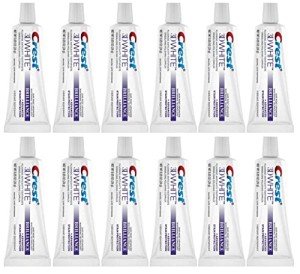 Crest 3D White Peppermint Toothpaste Travel Size - 12 Pack