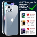 jaroco for iPhone 13 Case 6.1-Inch, Non-Yellowing Shockproof Phone Bumper Cover, Anti-Scratch Clear