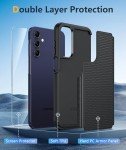 FNTCASE for Samsung Galaxy A15-5G Case: Dual Layer Protective Heavy Duty Cell Phone Cover Shockproof Rugged with Non Slip Textured Back - Military Protection Bumper Tough - 2024, 6.5inch