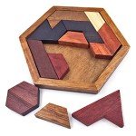 Hexagon Tangram Puzzle for Kids & Adults