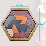 Hexagon Tangram Puzzle for Kids & Adults