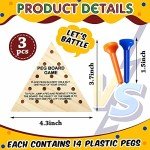 Wooden Triangle Peg Game - Fun Strategy Puzzle