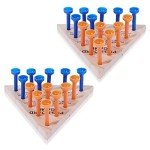 Wooden Triangle Peg Game - 2 Pack Set
