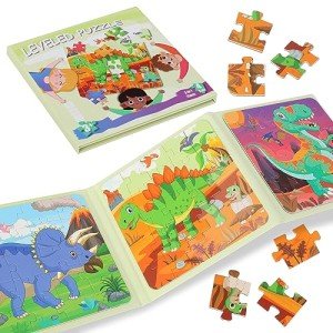 Magnetic Dinosaur Puzzles for Toddlers and Kids