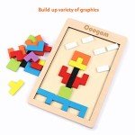 Colorful 3D Wooden Puzzle Blocks for Kids