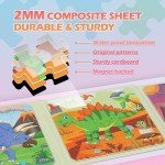 Magnetic Dinosaur Puzzles for Toddlers and Kids