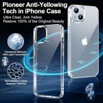jaroco for iPhone 13 Case 6.1-Inch, Non-Yellowing Shockproof Phone Bumper Cover, Anti-Scratch Clear