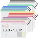 16pcs Colorful Zipper Pouches for Organizing