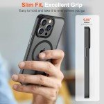 SUPFINE Magnetic for iPhone 13 Pro Max Case [Compatible with MagSafe] [10 FT Military Grade Drop Protection] Slim Translucent Matte Shockproof with Anti-Fingerprint Phone Case,Matte Black