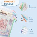 16pcs Colorful Zipper Pouches for Organizing
