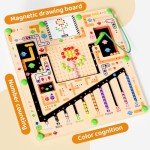 Magnetic Color and Number Maze Puzzle for Kids