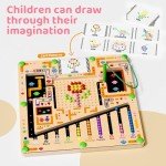 Magnetic Color and Number Maze Puzzle for Kids