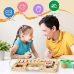 Magnetic Color and Number Maze Puzzle for Kids