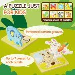 8-Pack Animal Jigsaw Puzzles for Toddlers