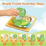 8-Pack Animal Jigsaw Puzzles for Toddlers