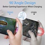 Teeind USB C Cord: [90 Degree/6ft/4Pack] Nylon USB C Cable Angle Cord Compatible with iPhone 16/16/15 Plus/16/15 Pro/16/15 Pro Samsung Galaxy S10/S10e/9/Note 10, USB C Charger Cable