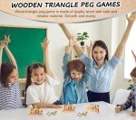 Wooden Triangle Peg Board Game - 3 Pack