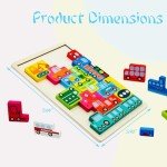 Wooden Vehicle Puzzle Blocks for Kids Ages 3-5