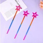 2 Pack Colorful Star Wands for Kids