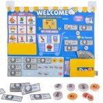 Felt Money Board for Counting Bills and Coins