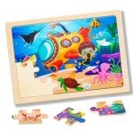 Wooden Toddler Puzzles for Ages 3-5, 24 Pieces