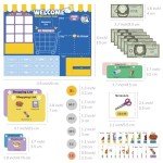 Felt Money Board for Counting Bills and Coins