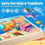 Wooden Toddler Puzzles for Ages 3-5, 24 Pieces