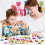 Wooden Alphabet Puzzles for Toddlers and Kids