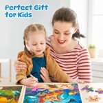 Wooden Toddler Puzzles for Ages 3-5, 24 Pieces