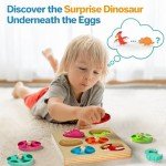Dinosaur Wooden Peg Puzzles for Toddlers