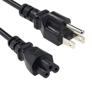3 Prong Power Cord Replacement Power Cable for Computers, TV, Monitors, Dell, IBM, HP, Asus, Sony, Samsung, Toshiba, Lenovo, Acer, Epson Printer, LG LED LCD Smart 1080p HDTV, 6 Ft AC Cable